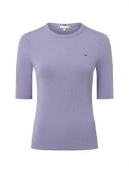 Tommy Hilfiger Koszulka Kobiety wiskoza lila, XL. T-shirty damskie Tommy Hilfiger, xl, bez wzorów, prążkowane, bez kołnierzyka. Za 169.95 zł.