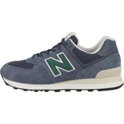 Buty do chodzenia męskie New Balance U574SNG. Niebieskie buty sportowe męskie New Balance, z materiału, bez zapięcia, trekkingowe. Za 594.00 zł.