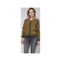 Rozpinany sweter, SWE151 grafit/żółty MKM. Kardigany damskie marki Mkm swetry. Za 148.00 zł.