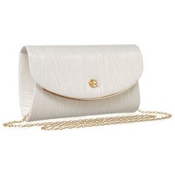 Wieczorowa kopertówka Rovicky R-XS025 ecru. Kopertówki damskie ROVICKY, bez wzorów, ze skóry ekologicznej, eleganckie, bez dodatków. Za 59.99 zł.