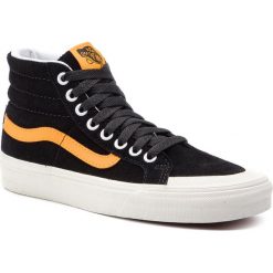 Sneakersy VANS - Sk8-Hi Reissue 13 VN0A3TKPB0Y1 Black/Zinnia. Czarne półbuty damskie Vans, bez wzorów, z gumy, eleganckie, bez obcasa, bez zapięcia. W wyprzedaży za 249.00 zł.
