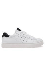 Geox Sneakersy J Nashik J45ECA 085RI C0404 S Biały. Białe buty sportowe chłopięce Geox, bez wzorów, ze skóry, bez zapięcia. Za 149.99 zł.