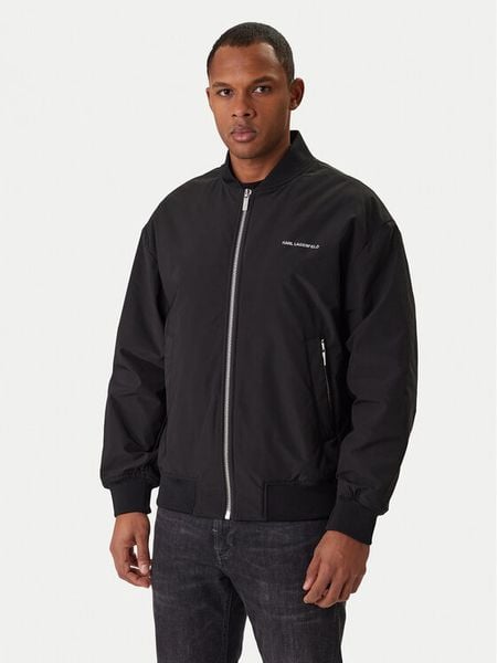 KARL LAGERFELD Kurtka bomber 505005 561533 Czarny Regular Fit. Czarne kurtki męskie KARL LAGERFELD, m, bez wzorów, z syntetyku, bez kaptura. Za 1,189.00 zł.