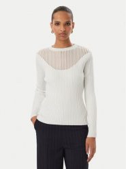 Rinascimento Bluzka CFM0012395003 Kremowy Slim Fit. Białe bluzki damskie Rinascimento, m, bez wzorów, z syntetyku, bez kołnierzyka, bez ramiączek. Za 359.99 zł.