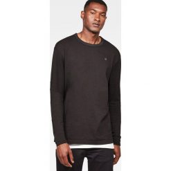 G-Star Raw - Longsleeve. Czarne bluzki z długim rękawem męskie G-Star Raw, z bawełny, z okrągłym kołnierzem. W wyprzedaży za 249.90 zł.