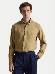 Polo Ralph Lauren Koszula 710968915502 Beżowy Regular Fit. Brązowe koszule męskie Polo Ralph Lauren, m, bez wzorów, ze lnu, bez kołnierzyka, bez ramiączek. Za 779.99 zł.
