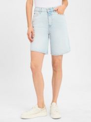 Tommy Hilfiger dżinsowe szorty bermudy Kobiety Bawełna niebieski, 29. Niebieskie szorty damskie Tommy Hilfiger, bez wzorów, z bawełny, eleganckie. Za 379.95 zł.