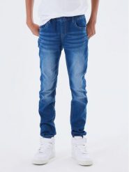 NAME IT Jeansy Robin 13185212 Niebieski Slim Fit. Niebieskie jeansy dla chłopców Name it, z bawełny. Za 129.99 zł.