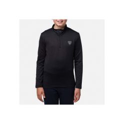 Bluza narciarska dla dzieci Rossignol Boy 1/2 Zip Warm Stretch czarna. Czarne buty zimowe chłopięce Rossignol, bez wzorów, bez zapięcia. Za 229.99 zł.