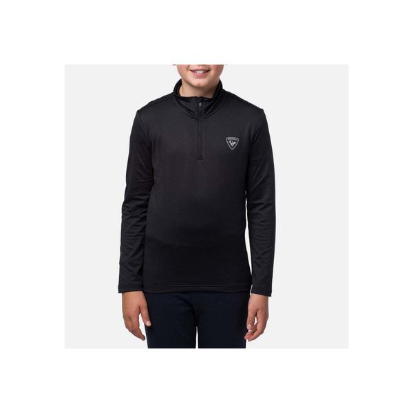 Bluza narciarska dla dzieci Rossignol Boy 1/2 Zip Warm Stretch czarna. Czarne bluzy dla chłopców Rossignol, bez wzorów, bez zapięcia. Za 209.99 zł.