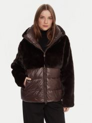Blauer Futro 25WBLDC02178 Brązowy Regular Fit. Brązowe płaszcze damskie Blauer, m, bez wzorów, z futra, bez kaptura. Za 1,289.00 zł.