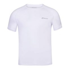 Koszulka dziecięca Babolat Play Crew Neck. Białe t-shirty dla chłopców BABOLAT, bez wzorów, bez ramiączek. Za 89.99 zł.