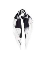 Calvin Klein Chusta K60K613232 Czarny. Czarne czapki i kapelusze damskie Calvin Klein, bez wzorów, z materiału. Za 159.99 zł.