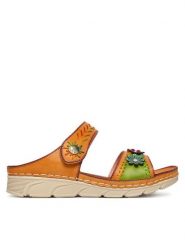 Laura Vita Klapki Dorry 13 Pomarańczowy. Brązowe klapki damskie Laura Vita, bez wzorów, ze skóry, bez obcasa. Za 389.99 zł.