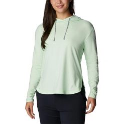 Bluza damska Columbia Sun Trek z kapturem. Zielone bluzy sportowe damskie Columbia, s, bez wzorów, z kapturem, rowerowe. W wyprzedaży za 155.40 zł.