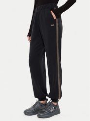 EA7 Emporio Armani Spodnie dresowe 6DTP74 TJZBZ 1200 Czarny Regular Fit. Czarne spodnie dresowe damskie EA7 Emporio Armani, xl, bez wzorów, z dresówki. Za 539.99 zł.