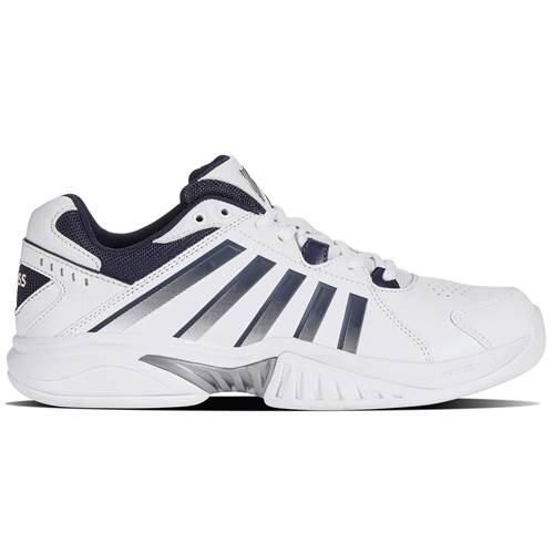 Buty do tenisa męskie K-Swiss Receiver V. Białe buty sportowe męskie K-SWISS, z materiału, bez zapięcia, tenisowe. Za 617.00 zł.