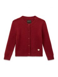 Guess Kardigan K6BR04 Z1282 Bordowy Regular Fit. Czerwone swetry dla dziewczynek Guess, z aplikacjami, z syntetyku, bez kołnierzyka, bez ramiączek, bez kaptura. Za 194.99 zł.