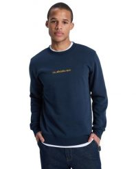 Bluza dla Mężczyzn GRAPHIC Niebieski. Niebieskie bluzy męskie Quiksilver, m, bez wzorów, z bawełny, bez kaptura. Za 130.00 zł.