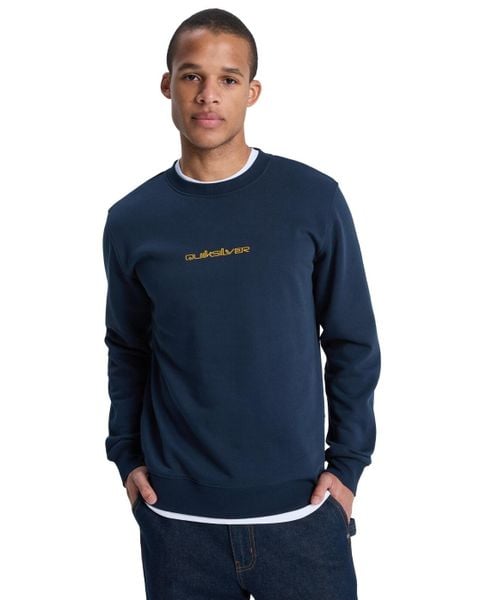 Bluza dla Mężczyzn GRAPHIC Niebieski. Niebieskie bluzy męskie Quiksilver, m, bez wzorów, z bawełny, bez kaptura. Za 309.65 zł.