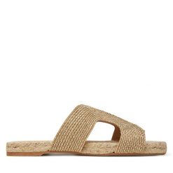 Klapki Castañer. Żółte espadryle damskie Castañer, bez wzorów, bez obcasa, bez zapięcia. Za 335.99 zł.