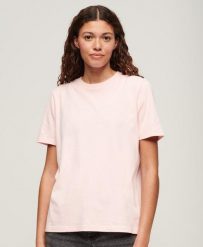 Koszulka z organicznej bawełny z haftowanym vintage logo. Czerwone t-shirty damskie Superdry., xs, bez wzorów, z bawełny, vintage, bez kołnierzyka. Za 117.50 zł.