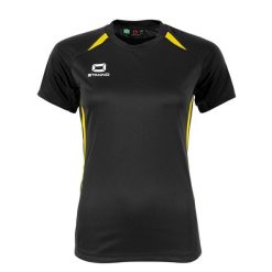 Damski jersey Stanno Stadio. Czarne koszulki sportowe damskie STANNO, bez wzorów, z jersey, bez kołnierzyka, bez ramiączek. Za 188.00 zł.