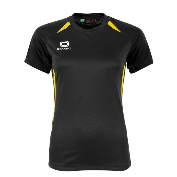 Damski jersey Stanno Stadio. Czarne koszulki sportowe damskie STANNO, bez wzorów, z jersey, bez kołnierzyka, bez ramiączek. Za 188.00 zł.