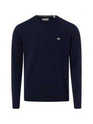 Gant sweter wełniany Mężczyźni Wełna niebieski, M. Niebieskie swetry przez głowę męskie GANT, m, bez wzorów, z wełny, bez kołnierzyka. Za 699.95 zł.