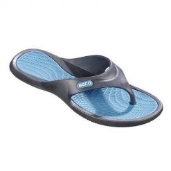 Japonki damskie Beco | Czarny/turkusowy. Czarne klapki damskie Beco, bez wzorów, z materiału, sportowe, bez obcasa. Za 195.99 zł.