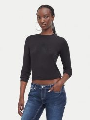 Juicy Couture Bluzka JCWCT226328 Czarny Regular Fit. Czarne bluzki damskie Juicy Couture, s, bez wzorów, z wiskozy, bez kołnierzyka, bez ramiączek. Za 199.99 zł.