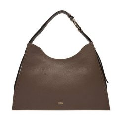 Torebka Furla. Brązowe torebki do ręki damskie Furla, bez wzorów, klasyczne, bez dodatków. Za 2,019.00 zł.