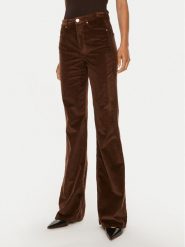 Pinko Spodnie materiałowe Flora 100561 A20R Brązowy Regular Fit. Brązowe spodnie materiałowe damskie Pinko, bez wzorów, z bawełny. Za 589.99 zł.