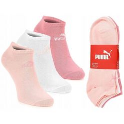Skarpety 3 pary niskie z bawełną różowe PUMA. Czerwone skarpety damskie Puma, bez wzorów, z bawełny. Za 29.90 zł.