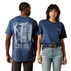 Koszulka Ariat Sendero Second Rodeo. Niebieskie koszulki sportowe męskie Ariat, na lato, m, bez wzorów, bez kołnierzyka, bez ramiączek, do jazdy konnej. Za 242.00 zł.