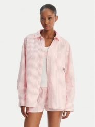 Juicy Couture Koszula Dog Crest JCYPT126861 Różowy Relaxed Fit. Czerwone bluzki damskie Juicy Couture, m, bez wzorów, z bawełny, bez kołnierzyka, bez ramiączek. Za 349.99 zł.