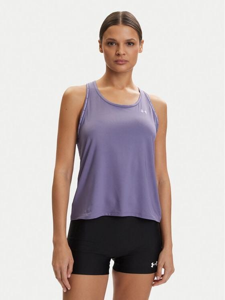 Under Armour Top Tech Knockout 1389851 Fioletowy Regular Fit. Fioletowe koszulki sportowe damskie Under Armour, xs, bez wzorów, z syntetyku, bez kołnierzyka, bez ramiączek, na fitness i siłownię. Za 103.99 zł.