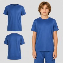 KOSZULKA SPORTOWA CHŁOPIĘCA 4F T-SHIRT SZYBKOSCHNĄCY. Niebieskie t-shirty dla chłopców 4f, bez wzorów, z materiału, bez ramiączek. Za 49.99 zł.