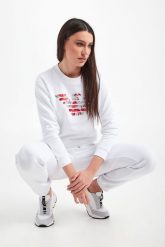 Bluza damska EMPORIO ARMANI. Bluzy damskie Emporio Armani, l, bez wzorów, bez kaptura. W wyprzedaży za 428.77 zł.