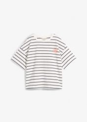 Bluza z miękkiego materiału z domieszką bawełny. Niebieskie bluzy damskie bonprix, bez wzorów, z bawełny, bez kaptura. Za 37.99 zł.