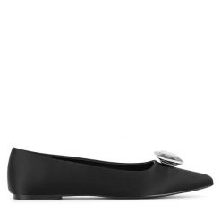 Baleriny DeeZee. Czarne baleriny damskie DeeZee, bez wzorów, bez obcasa. Za 79.99 zł.