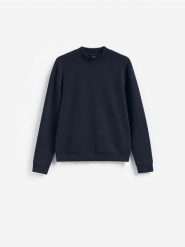 Bluza z półgolfem - granatowy. Niebieskie bluzy męskie Reserved, l, bez wzorów, z bawełny, bez kaptura. Za 99.99 zł.
