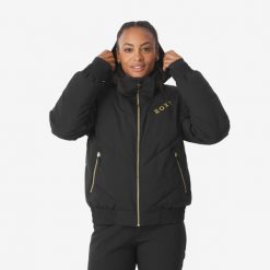 Kurtka narciarska i snowboardowa damska Roxy Big Bear. Czarne kurtki snowboardowe damskie Roxy, m, bez wzorów, z materiału, długie, bez kaptura, narciarskie. Za 999.99 zł.