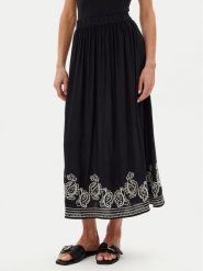 JDY Spódnica maxi Risso 15354225 Czarny Regular Fit. Czarne spódnice damskie JDY, l, bez wzorów, z wiskozy, maxi. Za 119.99 zł.