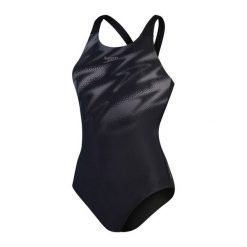 Strój kąpielowy damski Speedo Hyperboom Placement MuscleBack. Czarne kostiumy jednoczęściowe damskie Speedo, s, bez wzorów, z materiału, klasyczne, na fitness i siłownię. Za 178.98 zł.