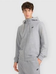 4F Bluza dresowa rozpinana z kapturem męska - szara M. Szare bluzy męskie 4f, m, bez wzorów, z dresówki, z kapturem. Za 159.99 zł.