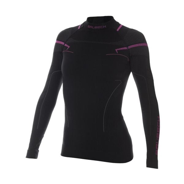Termoaktywna damska bluza narciarska Brubeck Thermo. Czarne bluzy damskie Brubeck, na zimę, xs, bez wzorów, z dzianiny, bez kaptura. Za 189.99 zł.