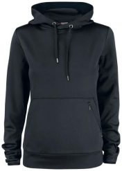 Clique Oakdale Women funkcjonalna bluza z kapturem z poliestru. Czarne bluzy damskie CLIQUE, xl, bez wzorów, z materiału, z kapturem. Za 222.59 zł.
