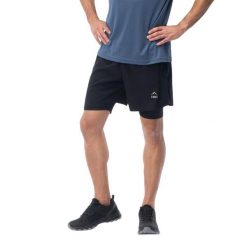 Shorty Męskie Alparo. Czarne krótkie spodenki sportowe męskie ELBRUS, m, bez wzorów, trekkingowe. Za 179.99 zł.