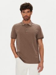 Michael Kors Polo CS550V85KS Brązowy Regular Fit. Brązowe koszulki polo męskie Michael Kors, m, bez wzorów, z bawełny, bez ramiączek. Za 339.99 zł.